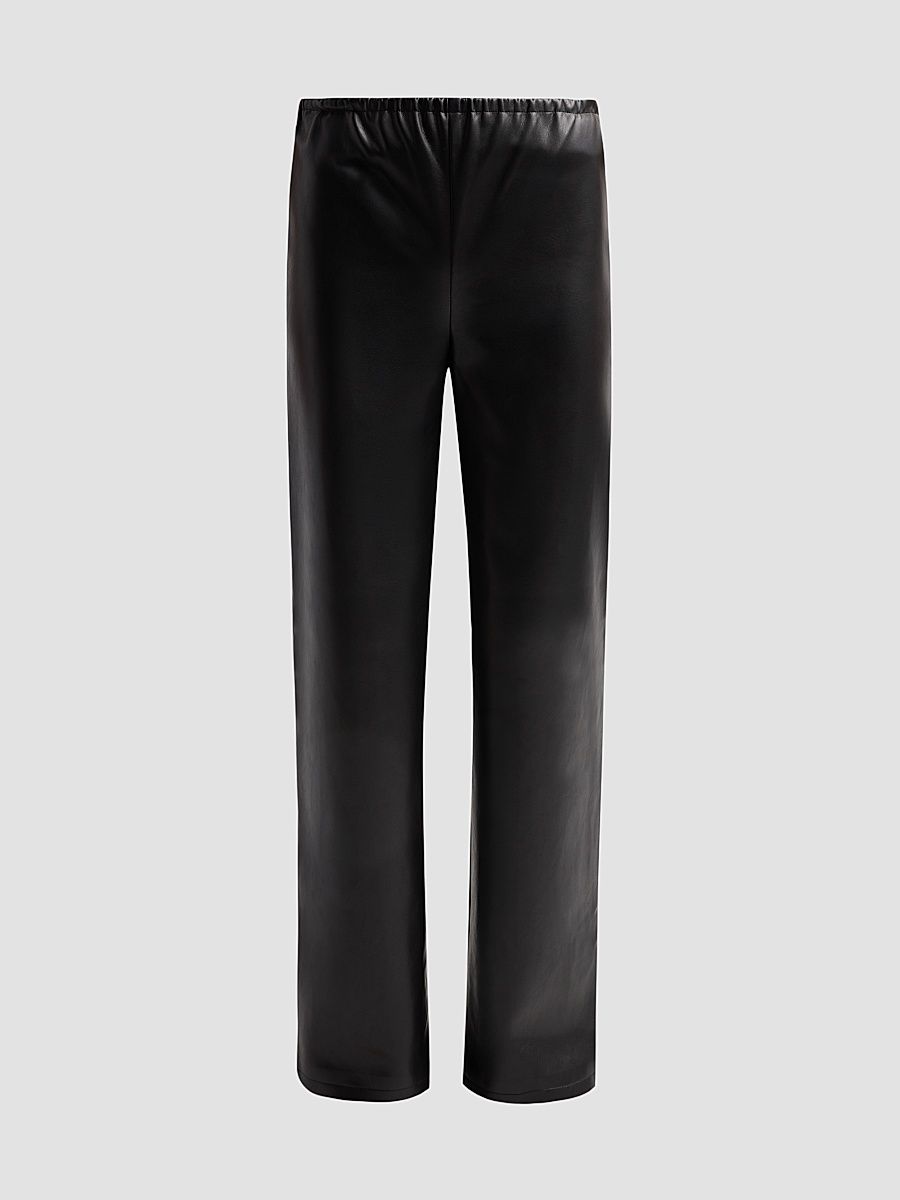 Women's Mick Vegan Leather Pull On Pants - Jet - Size 12
