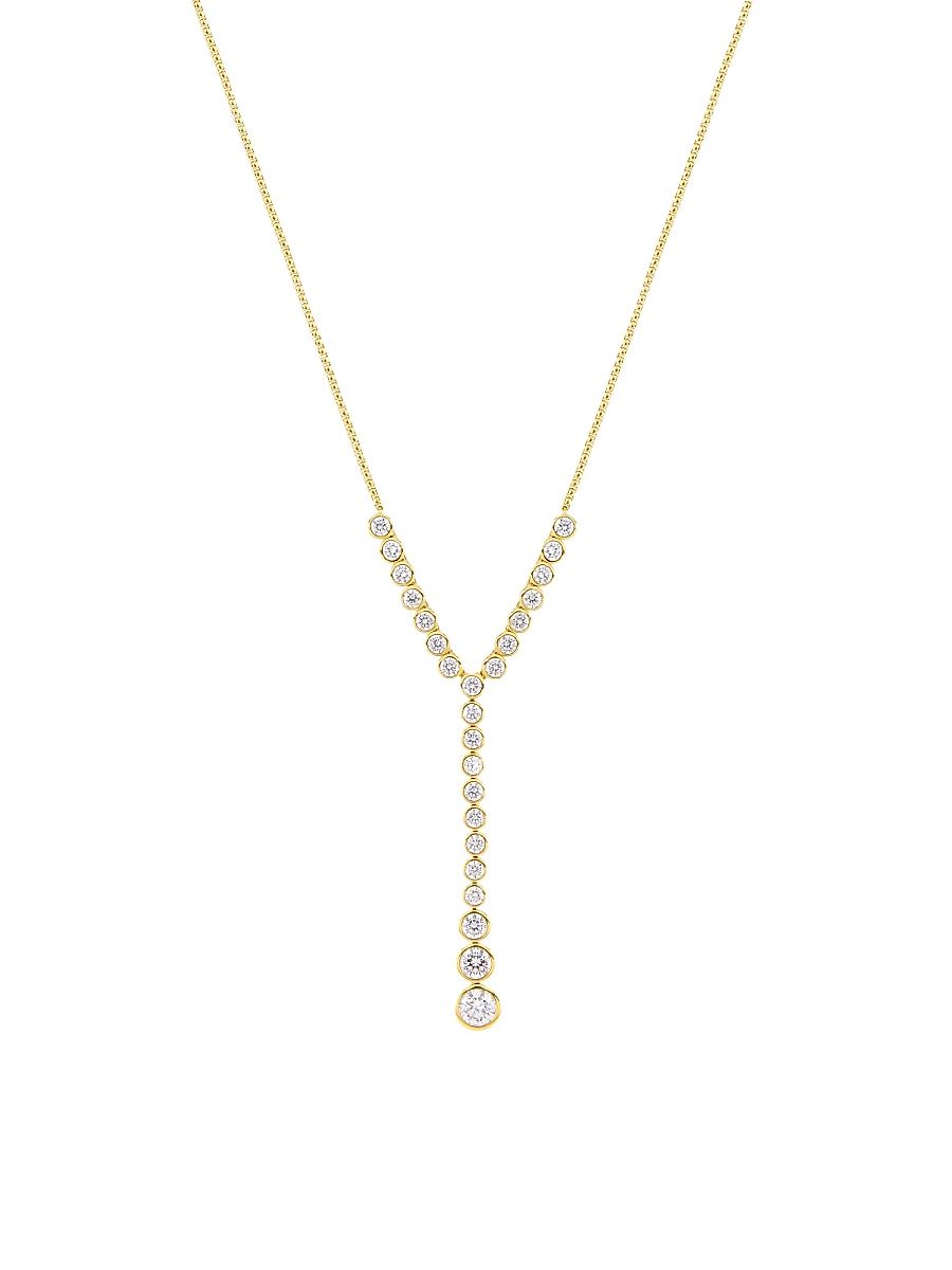 Women's 18K Gold-Plated & Cubic Zirconia Y-Necklace - Gold