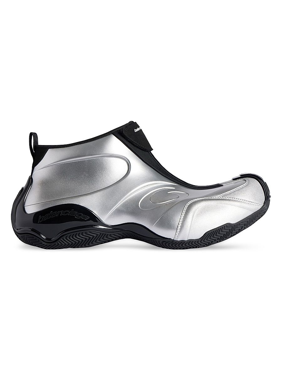 Men's Basketball Sneakers - Silver Black - Size 6