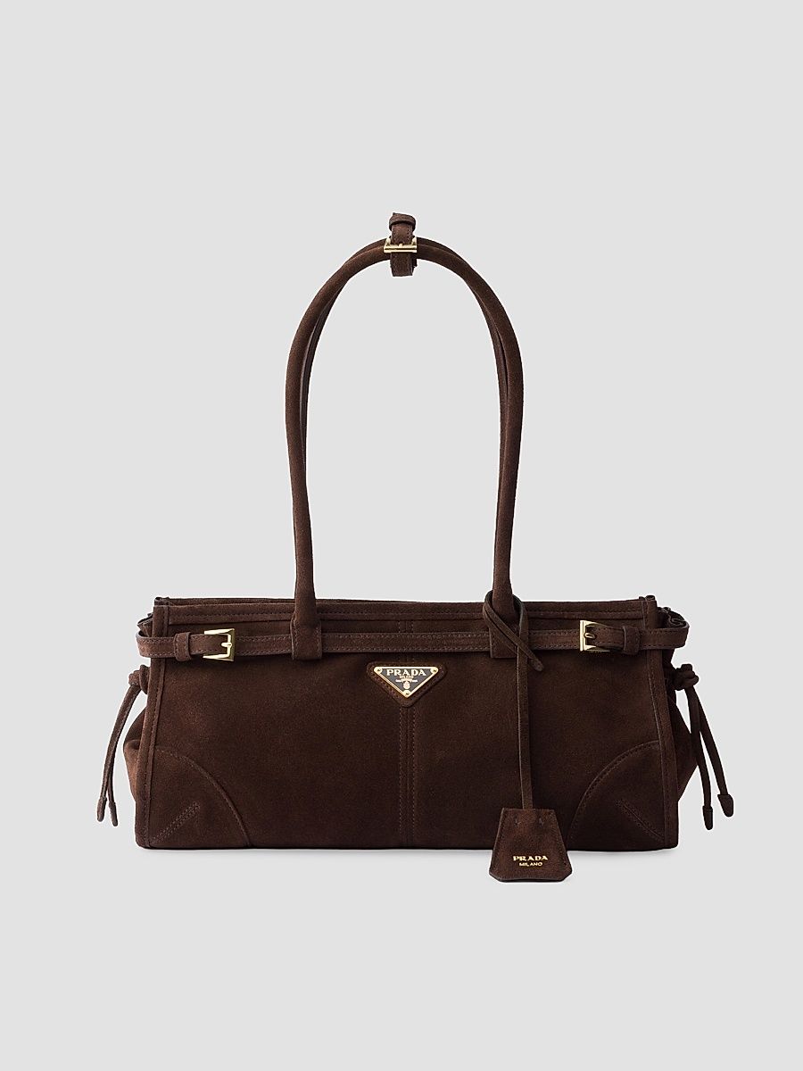 Women's Bonnie Medium Suede Top Handle Bag - Brown