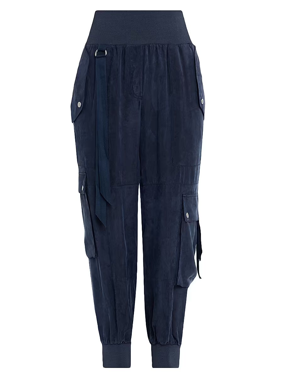 Women's Harmony Twill Parachute Pants - Navy - Size XL