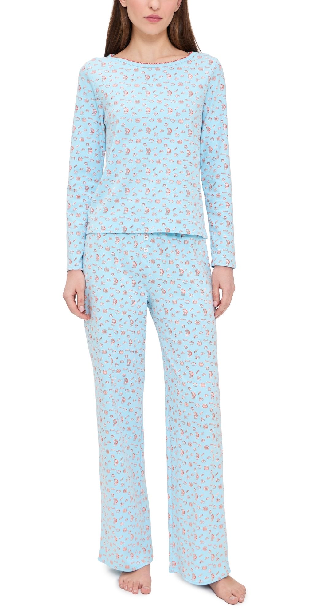 Cozyland by Morgan Lane Brunch Cozy Pajama Set French Blue XXL