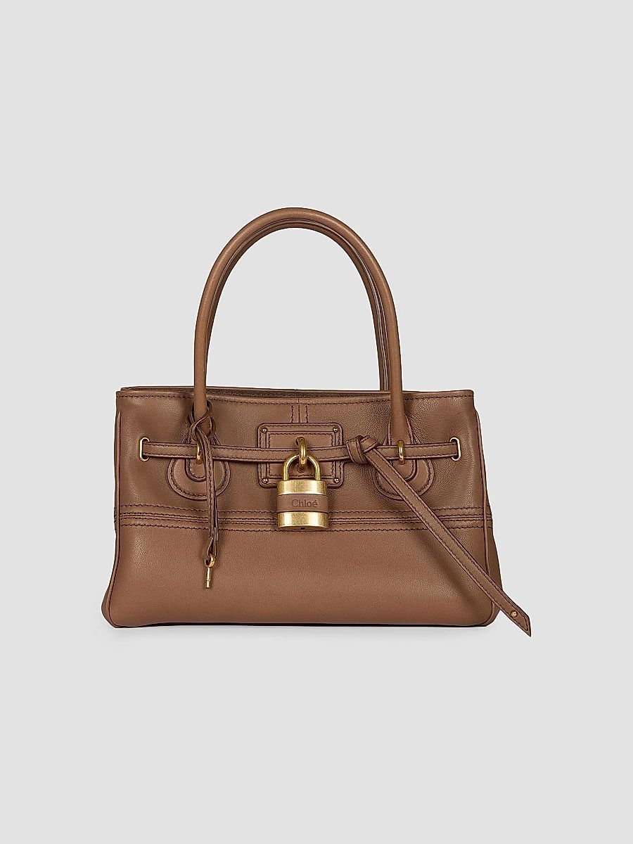 Women's Paddington Small Leather Top Handle Bag - Smoked Brown