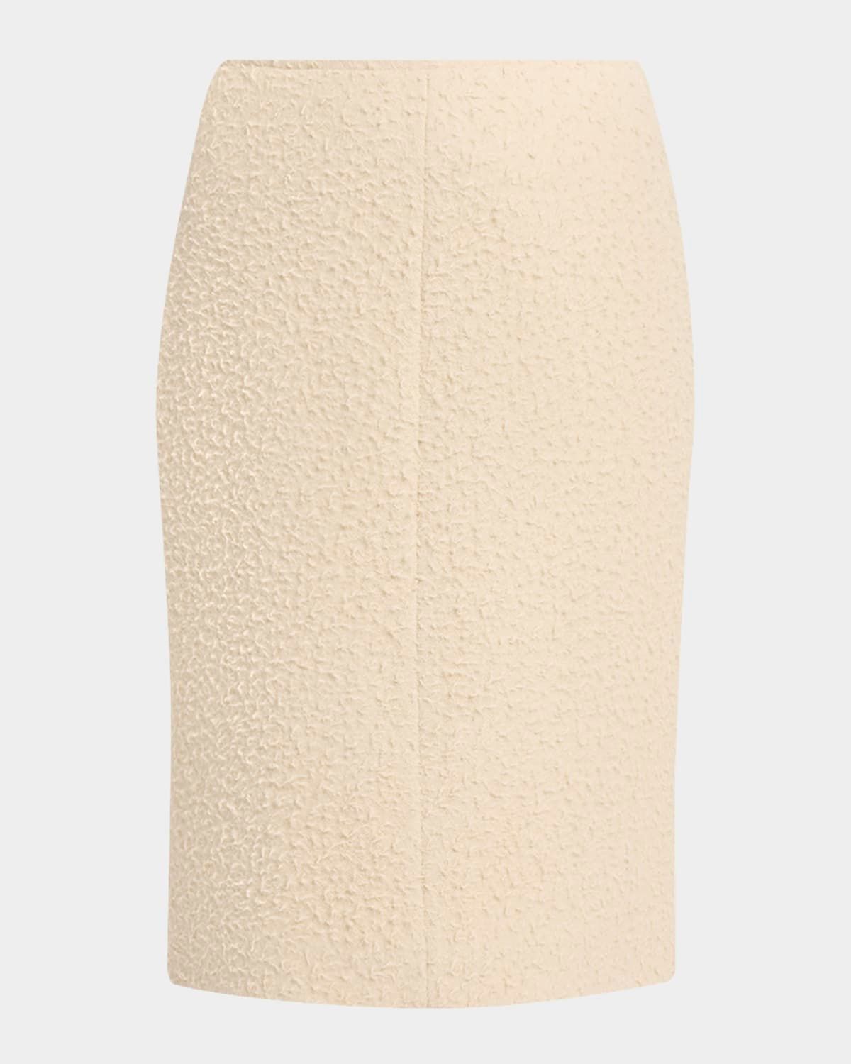 Malva Textured Wool Pencil Skirt
