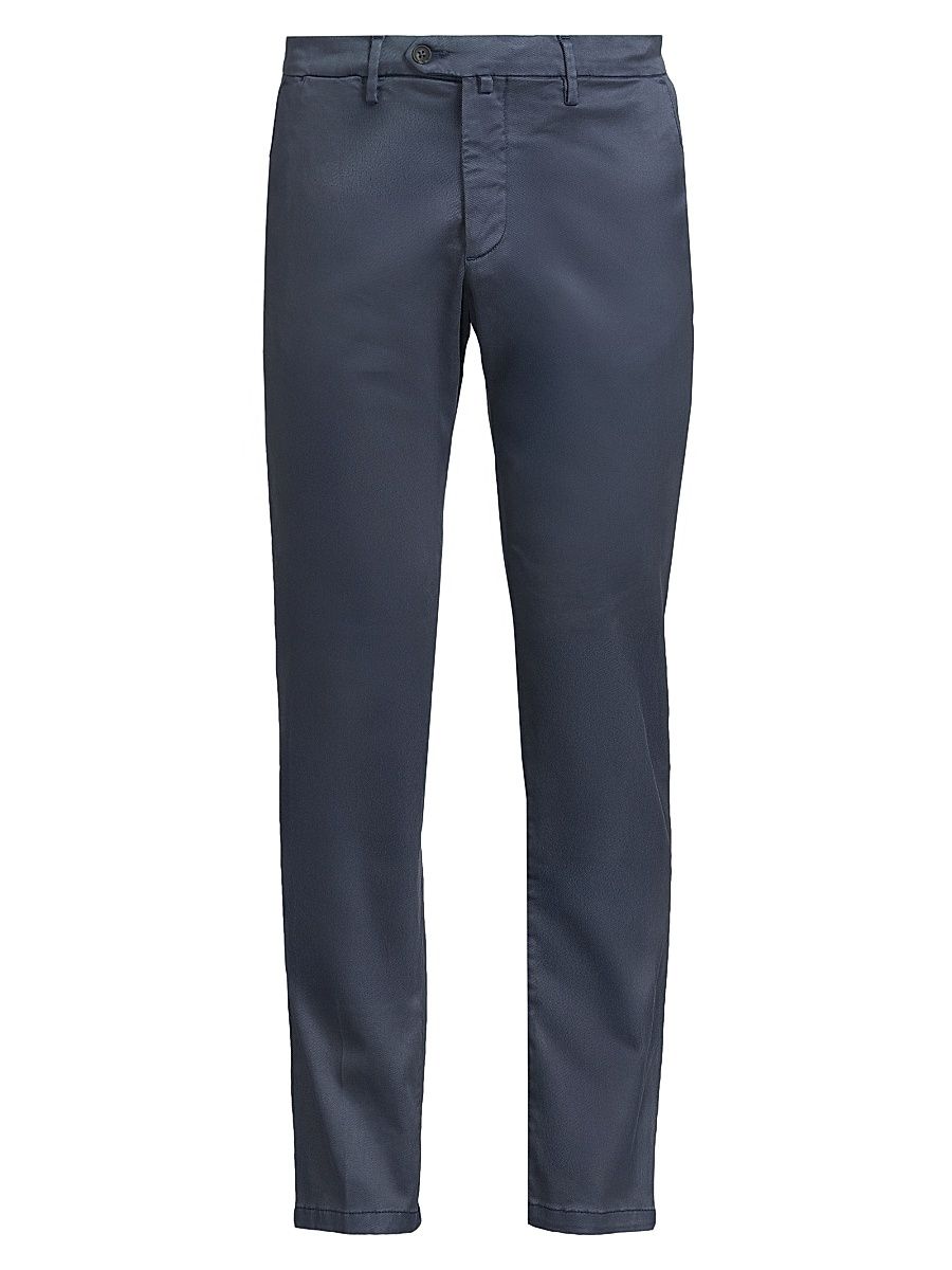 Sartorio Napoli Men's Stretch Flat-Front Trousers - Cornflower Blue - Size 36