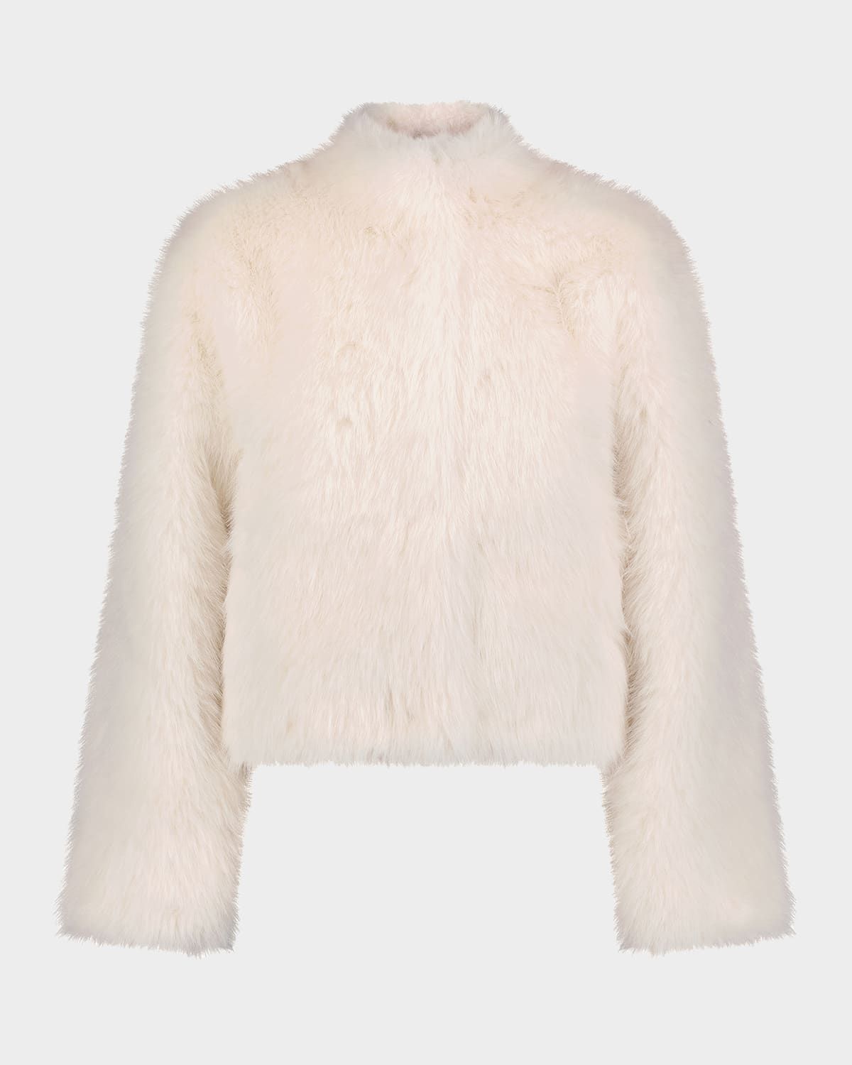 Fur-Free Short Faux Fox Coat