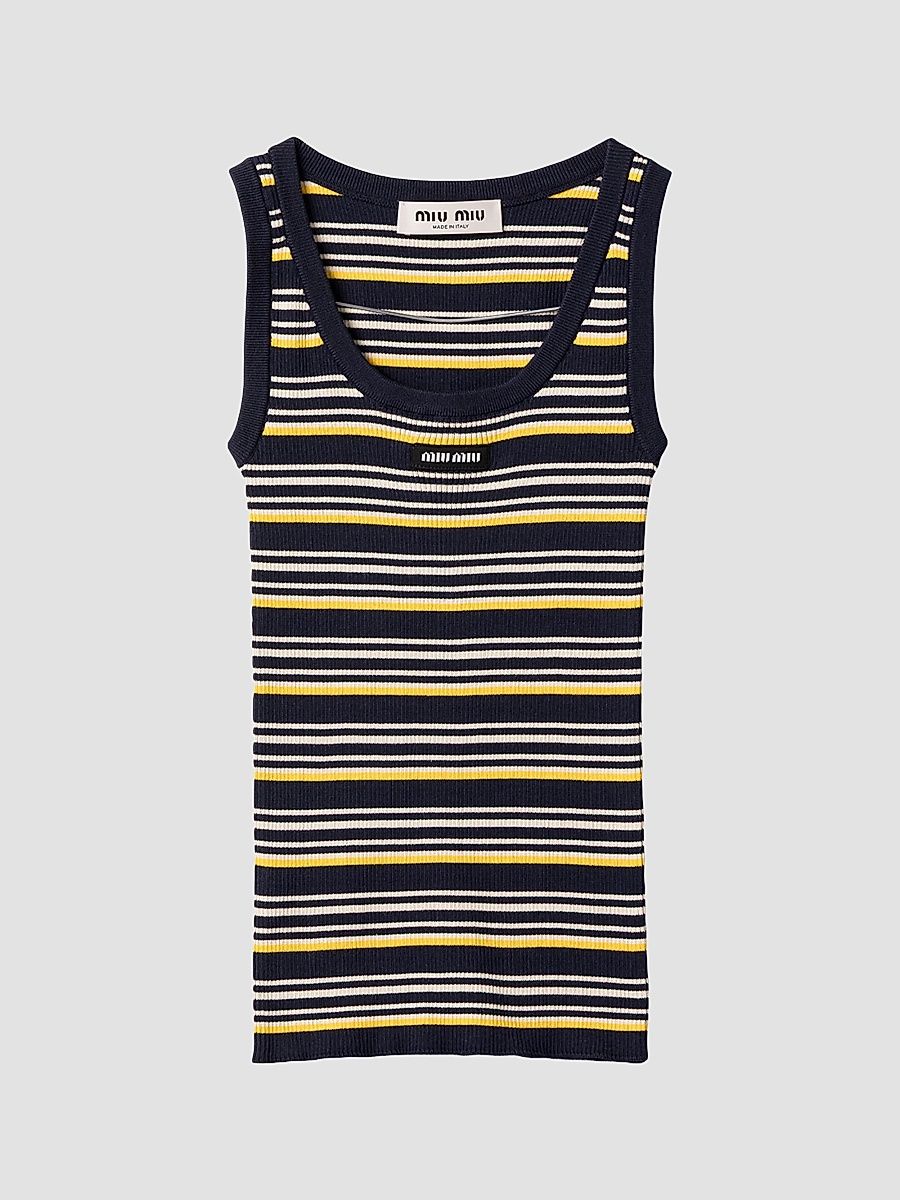 Women's Cotton Tank Top - Blue - Size 8