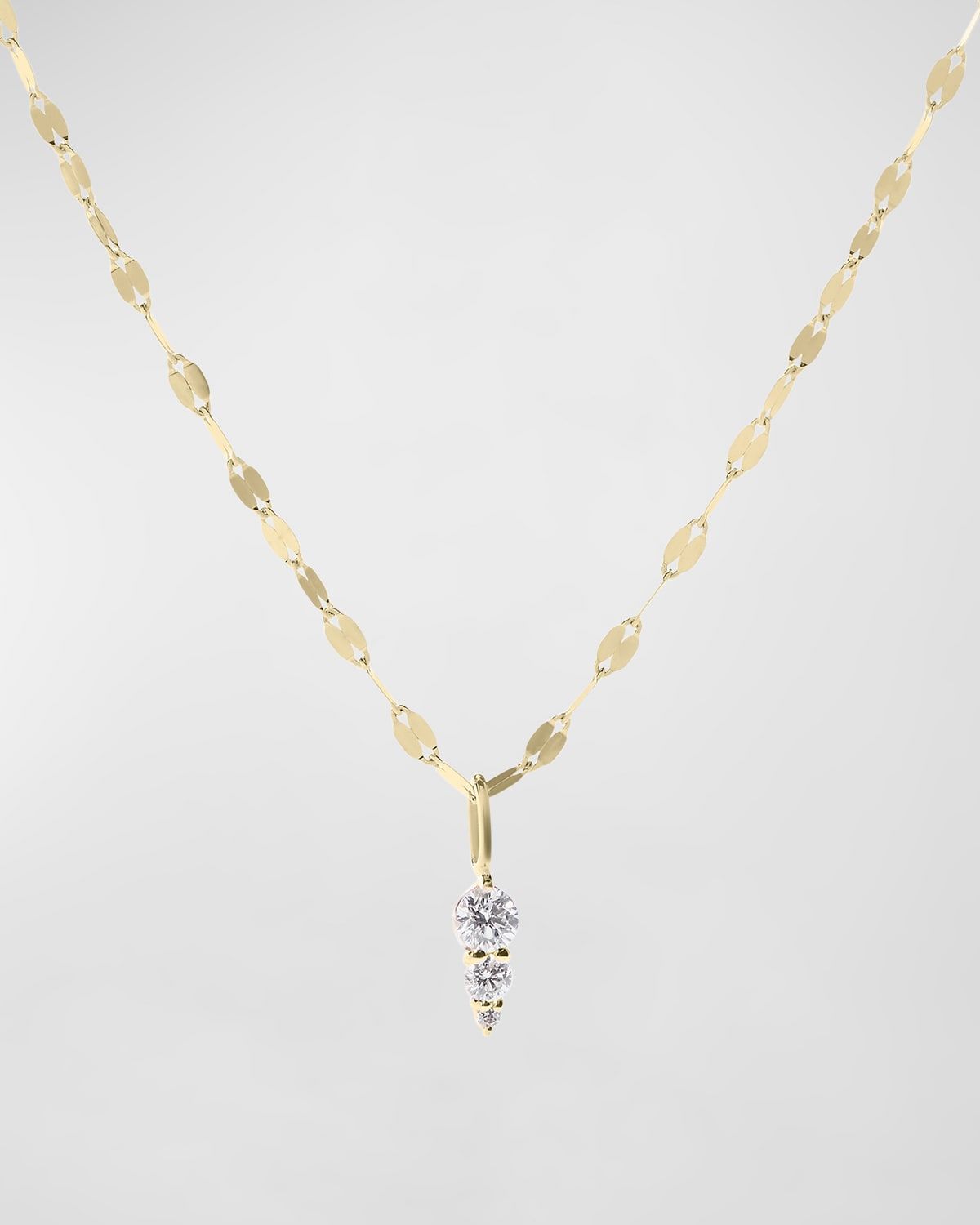 14K Gold Diamond Spike Pendant Necklace