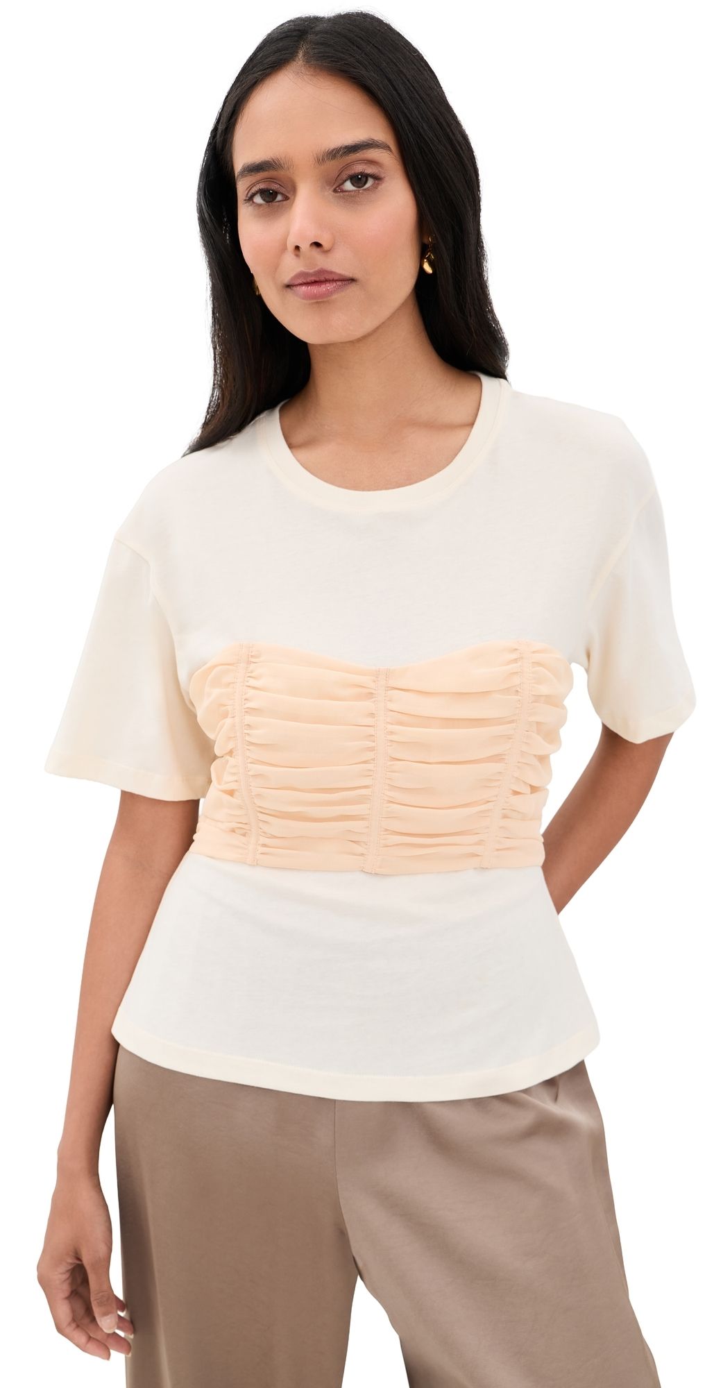 Ulla Johnson Mila SS Cotton Top Pearl S