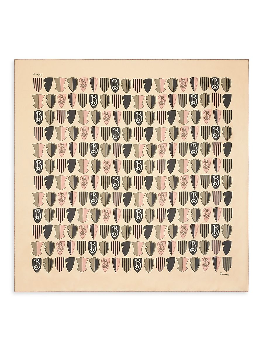 Women's Geometric Shield Silk Scarf - Hazelwood