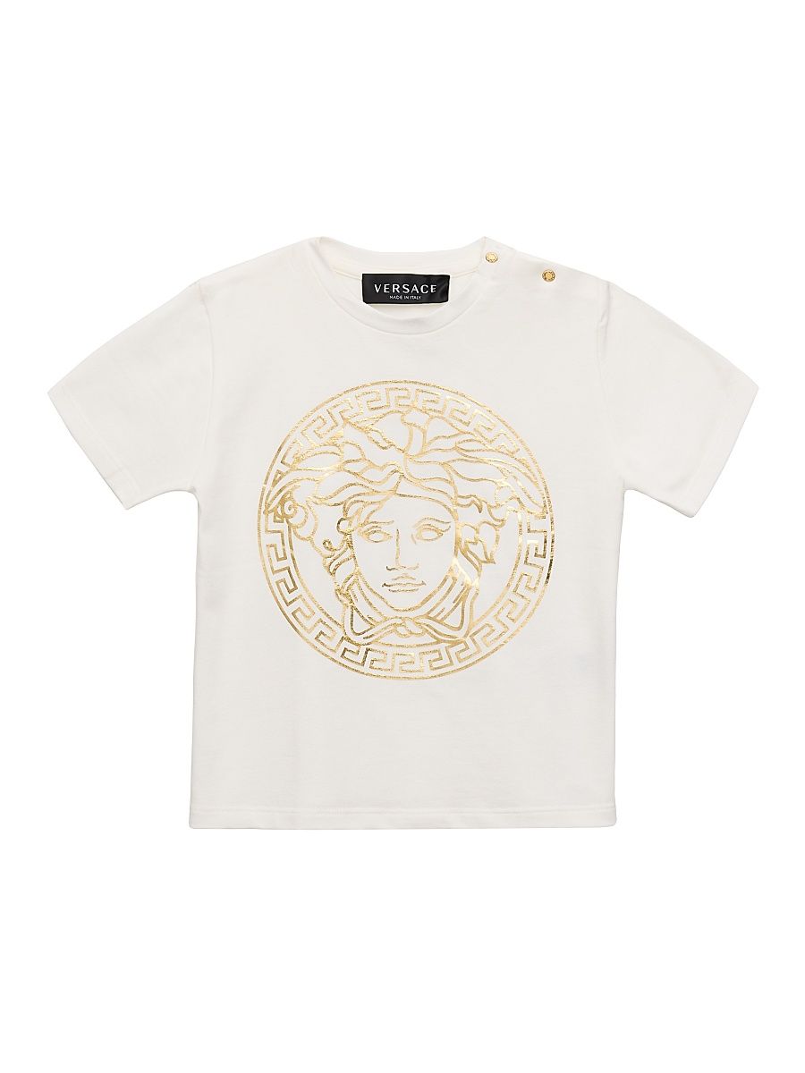 Baby Boy's & Little Boy's Medusa Foil T-Shirt - White And Gold - Size 9 Months