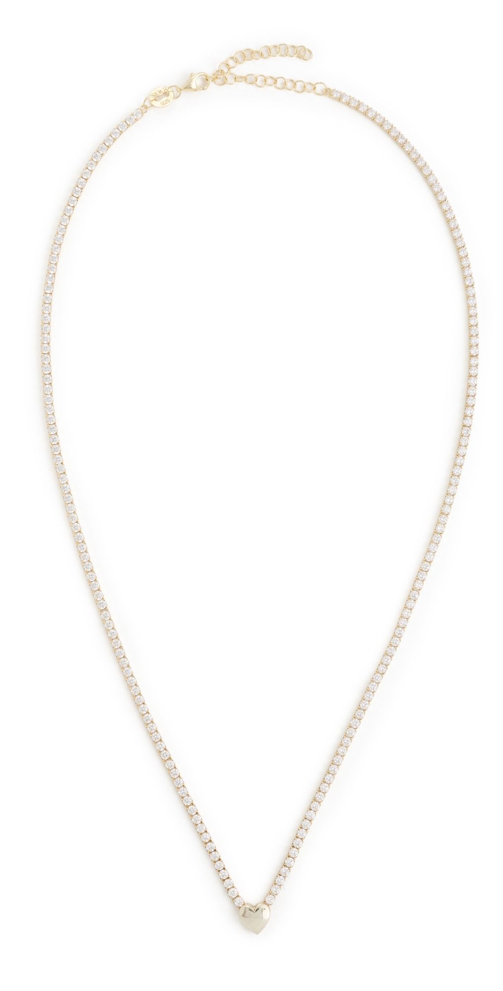 SHASHI Harvard Tennis Necklace Gold/Silver One Size