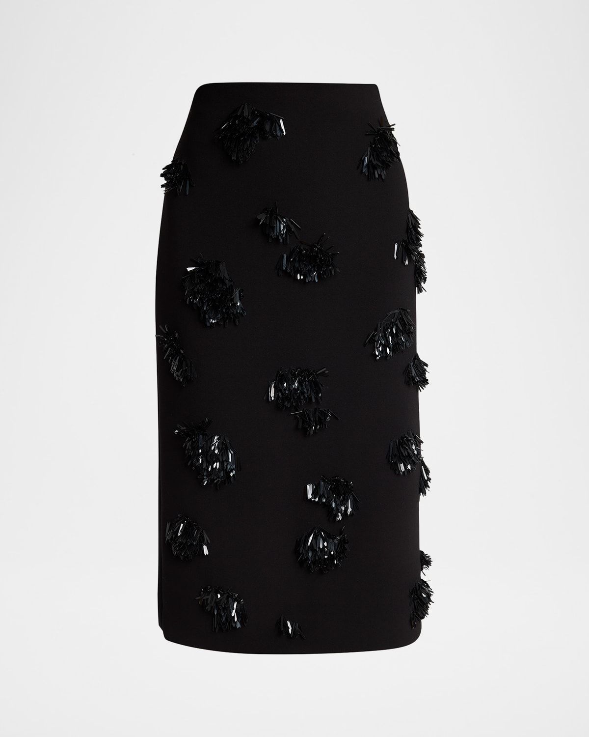 Moira Embroidered Compact Crepe Skirt