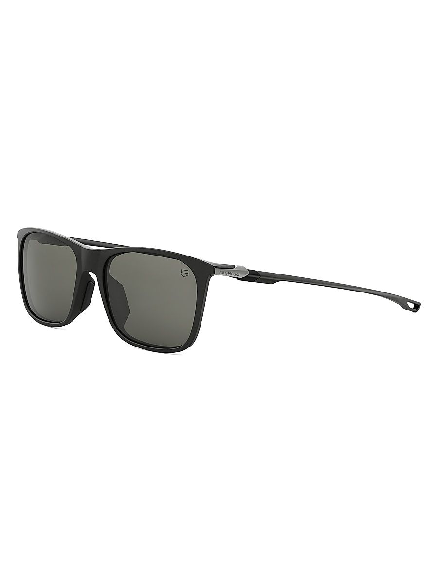 Men's Mini Vingt Sept 55MM Rectangular Sunglasses - Black Smoke