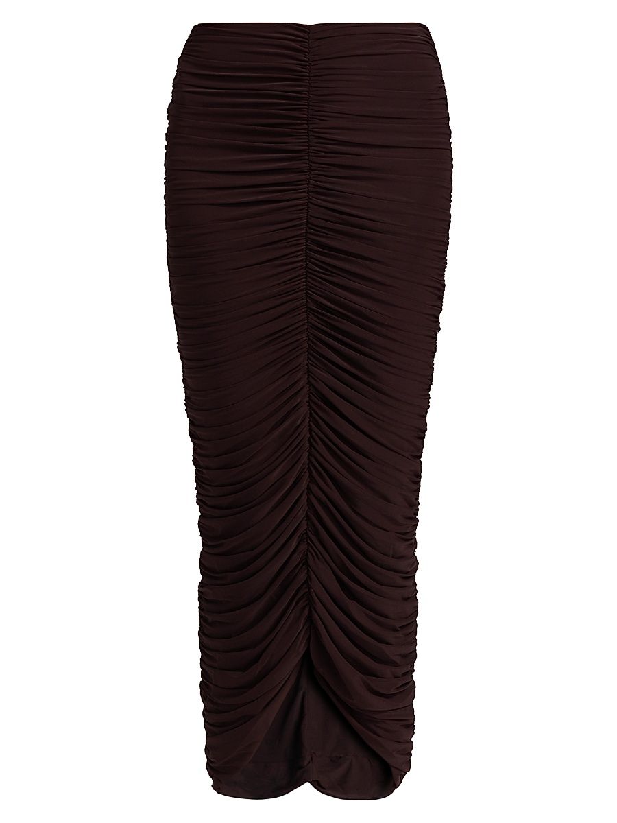 Women's Marlo Ruched Skirt - Espresso - Size Medium