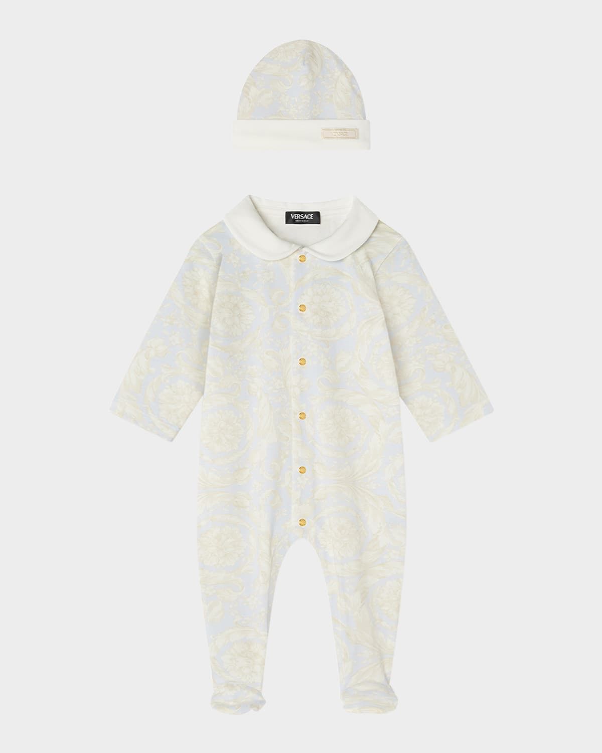 Kid & apos;s Barocco Jumpsuit and Beanie Set, Size 3M-9M