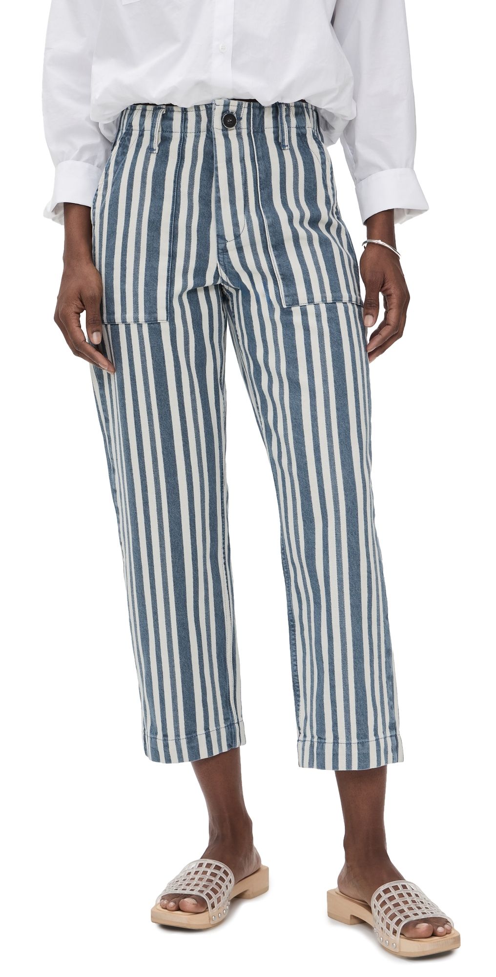 Secular Alex Utility Pants Fisherman Blue Stripe 29