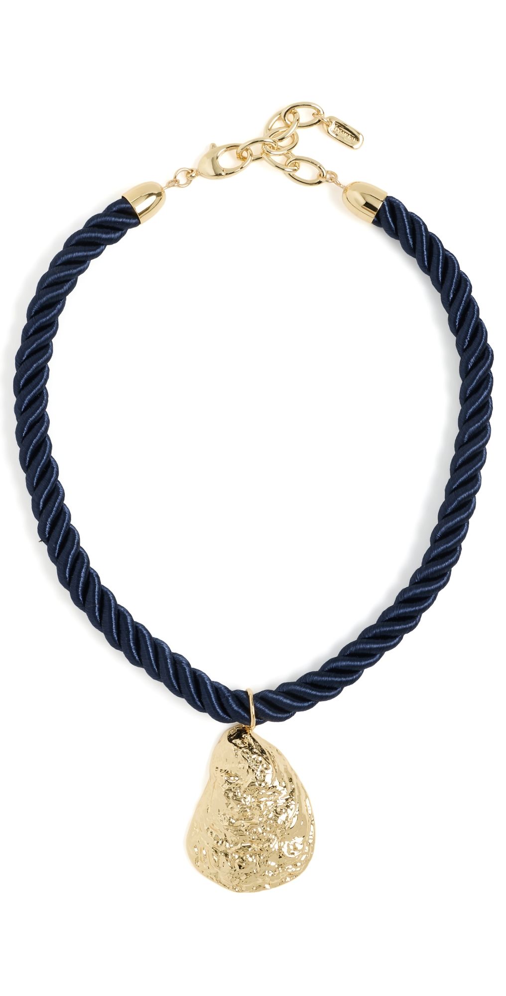 Logan Tay Navy Rope Oyster Shell Necklace Blue One Size