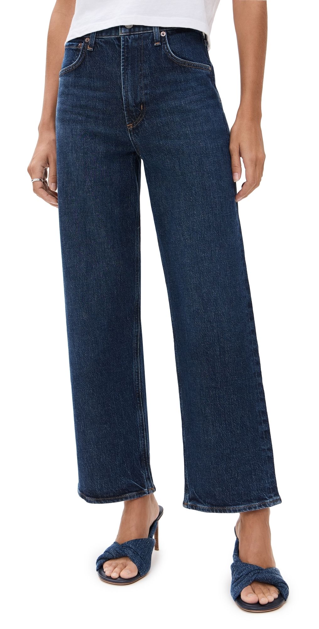 AGOLDE Ren: High Rise Wide Leg Jeans Echo 23