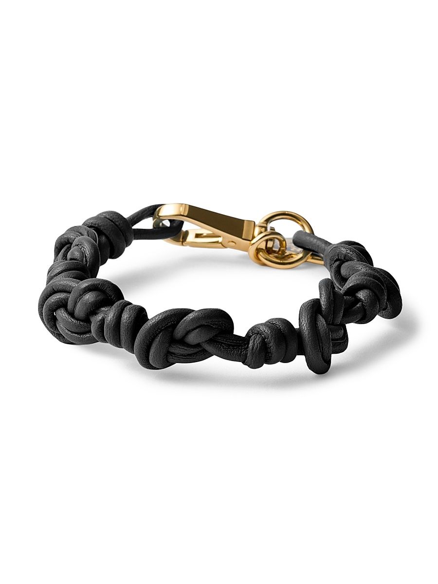 Women's Nappa Leather Bracelet - Black - Size Small