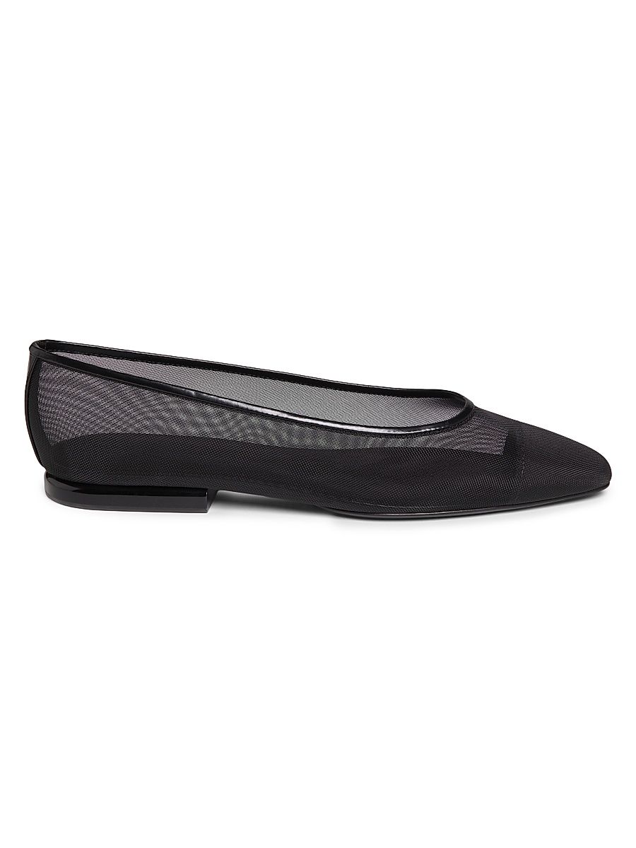 Women's Primula Mesh Ballerina Flats - Black - Size 10