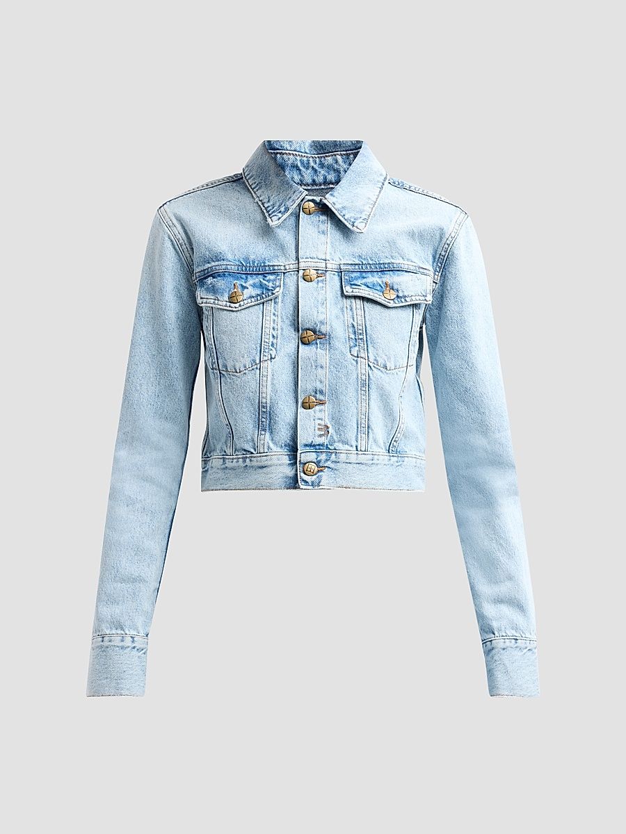 Women's Higher Than Heaven Slim Trucker Jacket - Denim - Size XL