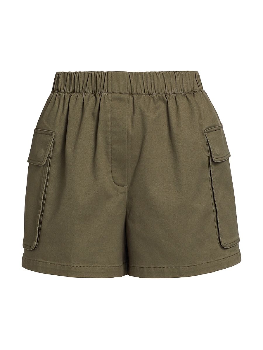 Women's Cotton Twill Cargo Shorts - Army - Size XL