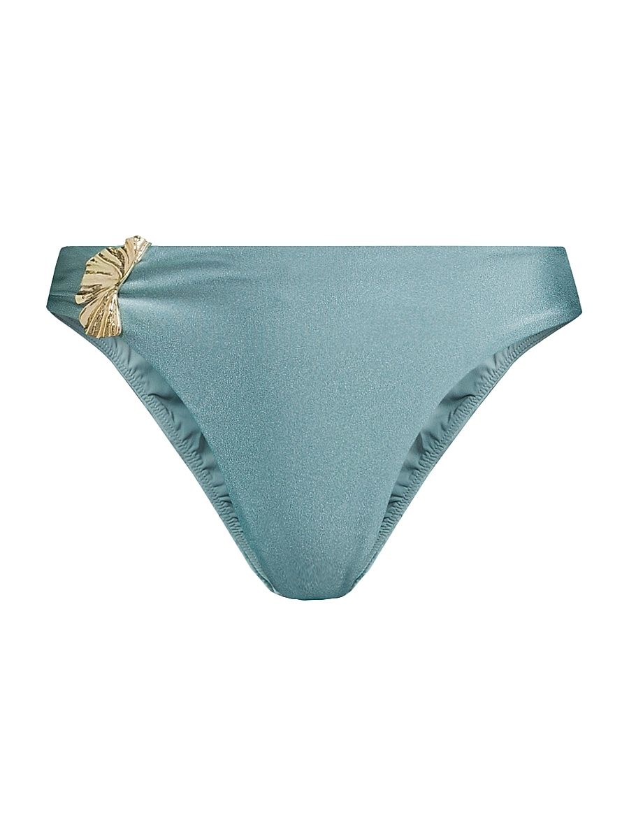 Women's Seashell Petal Bikini Bottom - Blue - Size XL