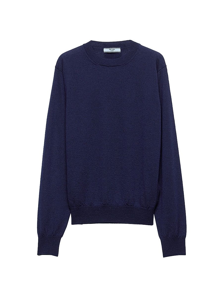 Women's Cashmere Crewneck Sweater - Blue - Size 8