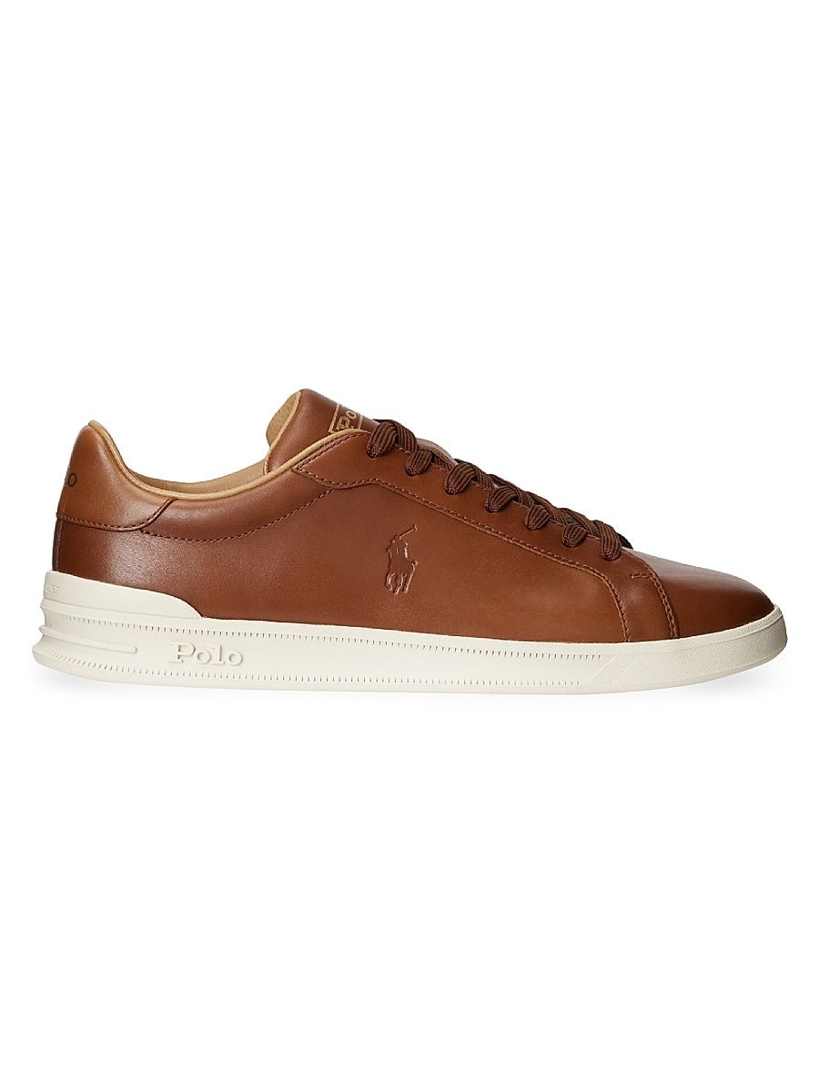 Men's Heritage Court II Leather Sneakers - Polo Pale Russet - Size 7