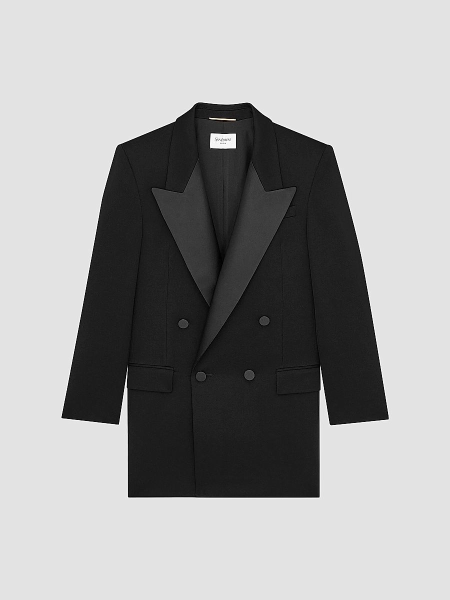 Saint Laurent Women's Dress in Grain De Poudre - Noir - Size 6