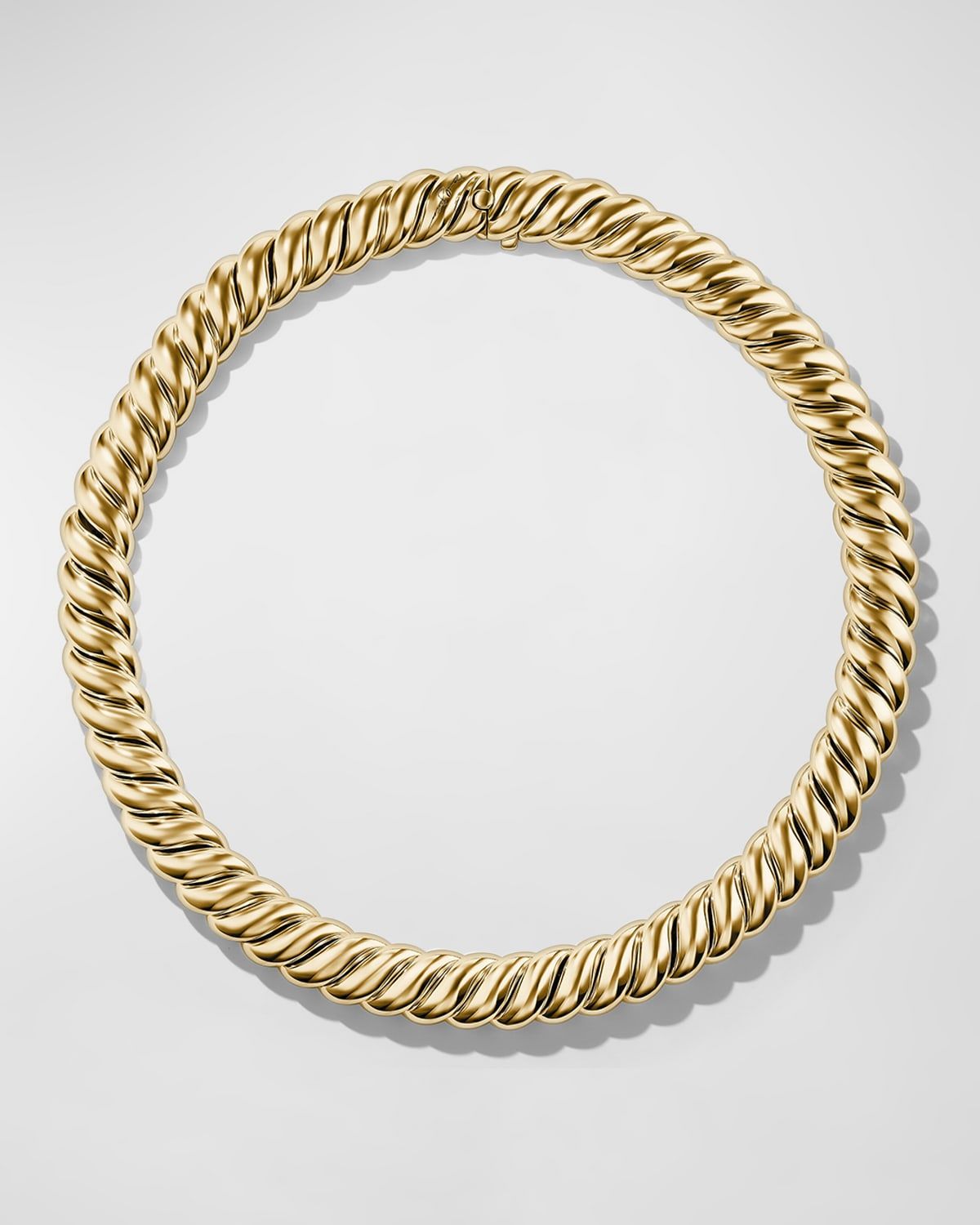 Sculpted Cable Necklace in 18K Gold, 14mm, 18"L