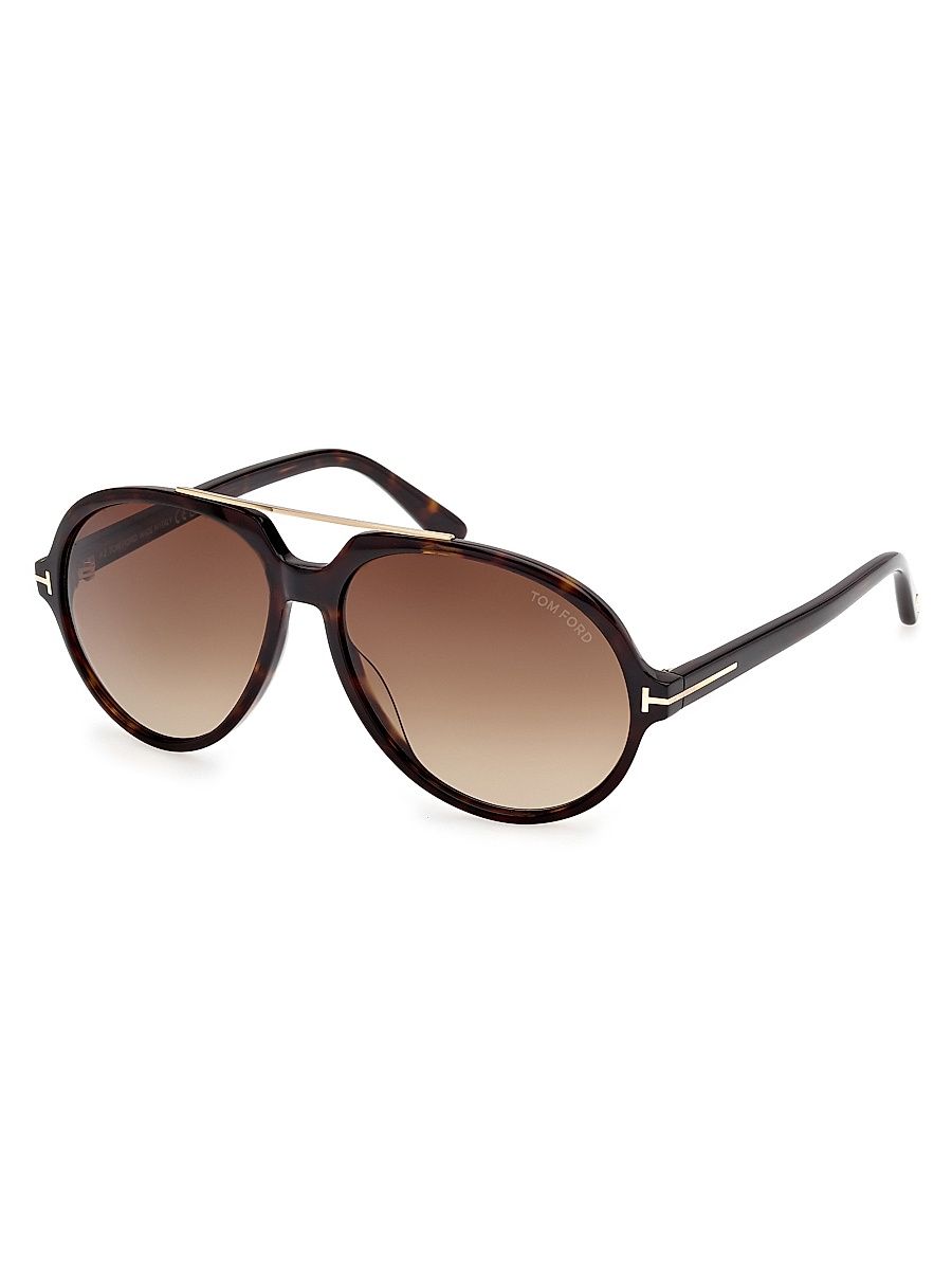 Men's Aalto 59MM Round Sunglasses - Havana