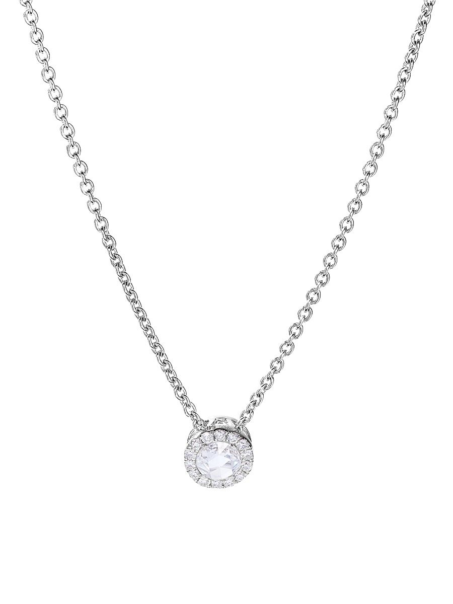 Women's Scallop 18K White Gold & 0.41 TCW Diamond Pendant Necklace - White Gold