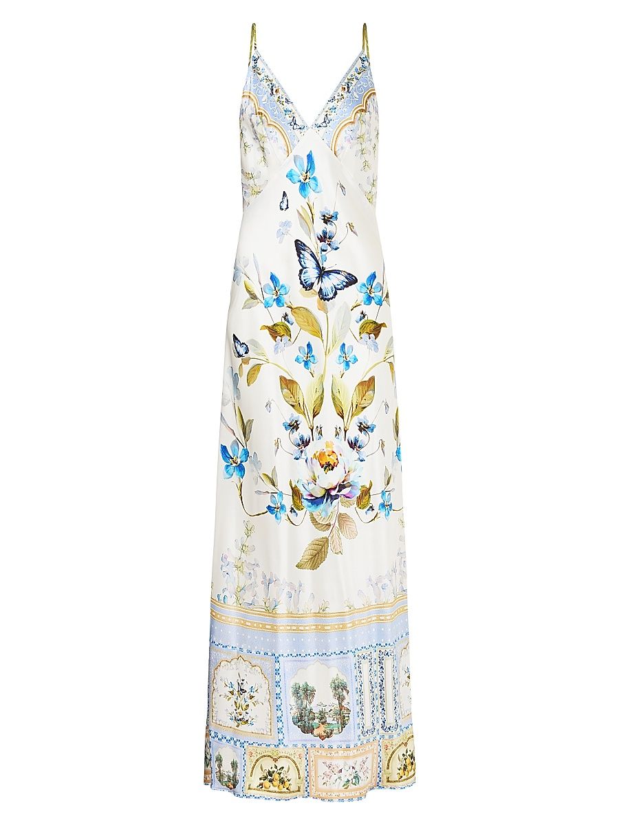 Women's Botanical Ballads Silk Maxi Dress - Botanical Ballads - Size Large