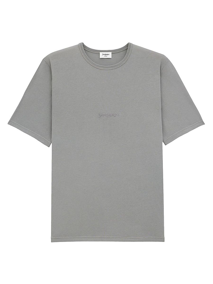 Saint Laurent Men's T-Shirt - Gris - Size XXL