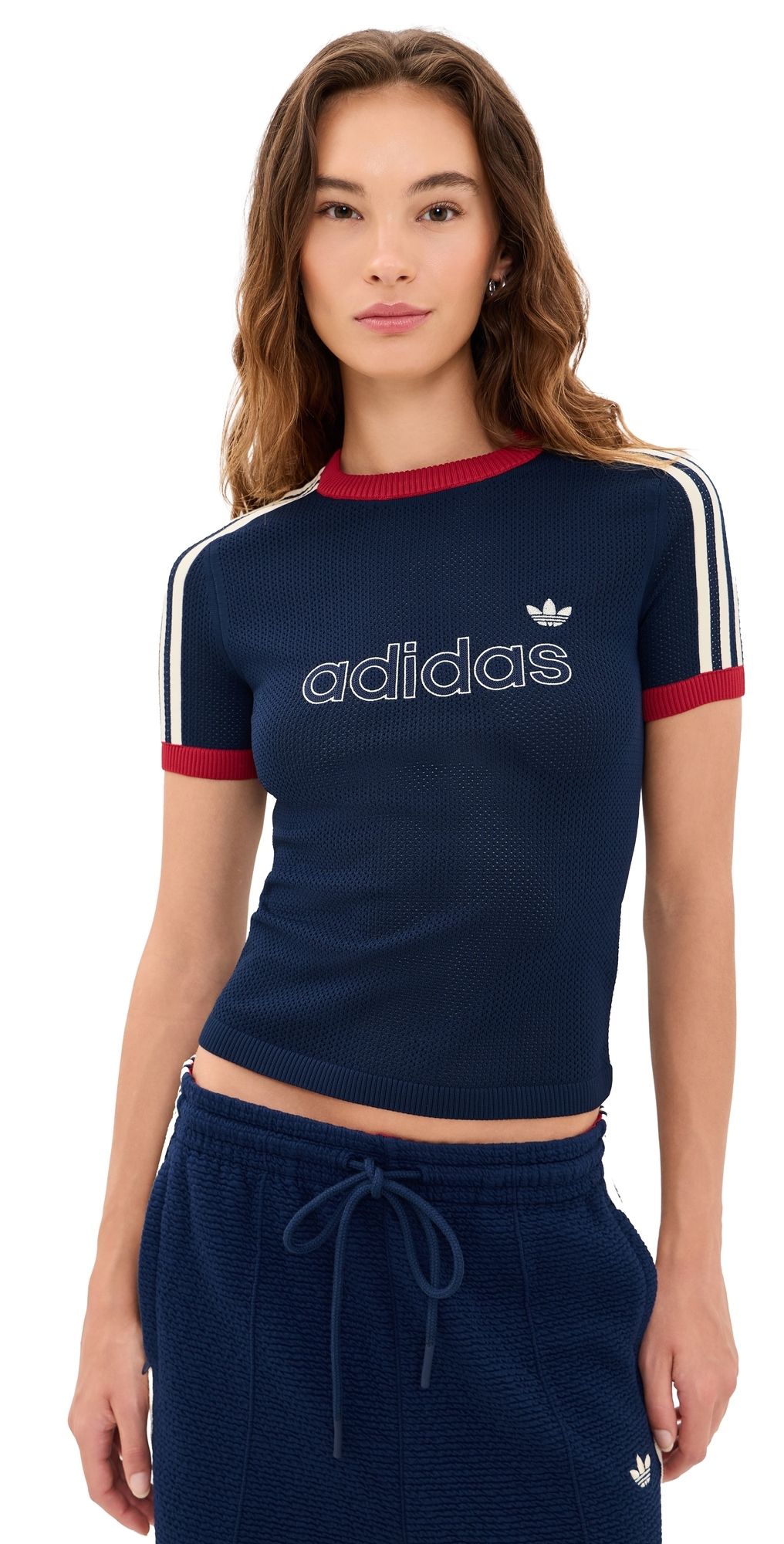 adidas Cali Tee Night Indigo/Team Victory Red M