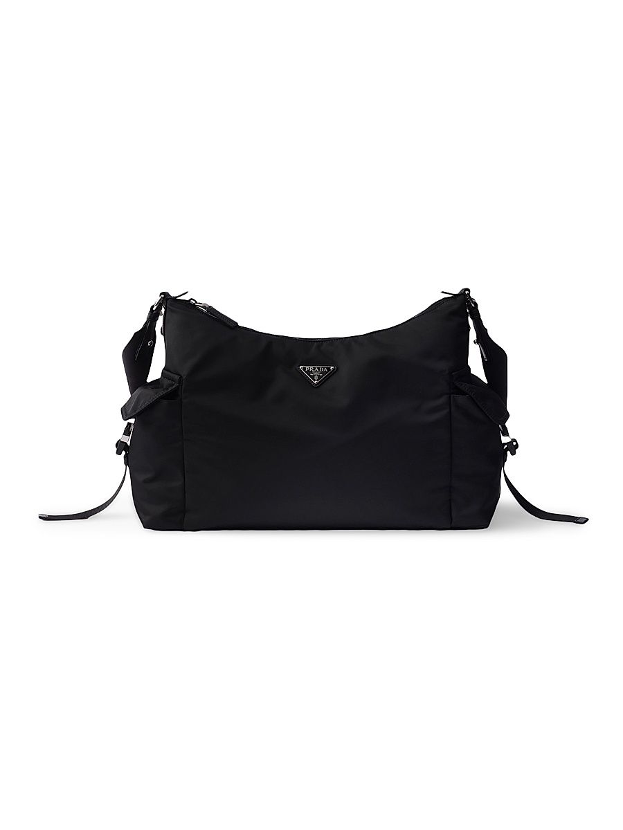 Men's Explore Re-Nylon and Leather Bag - Black