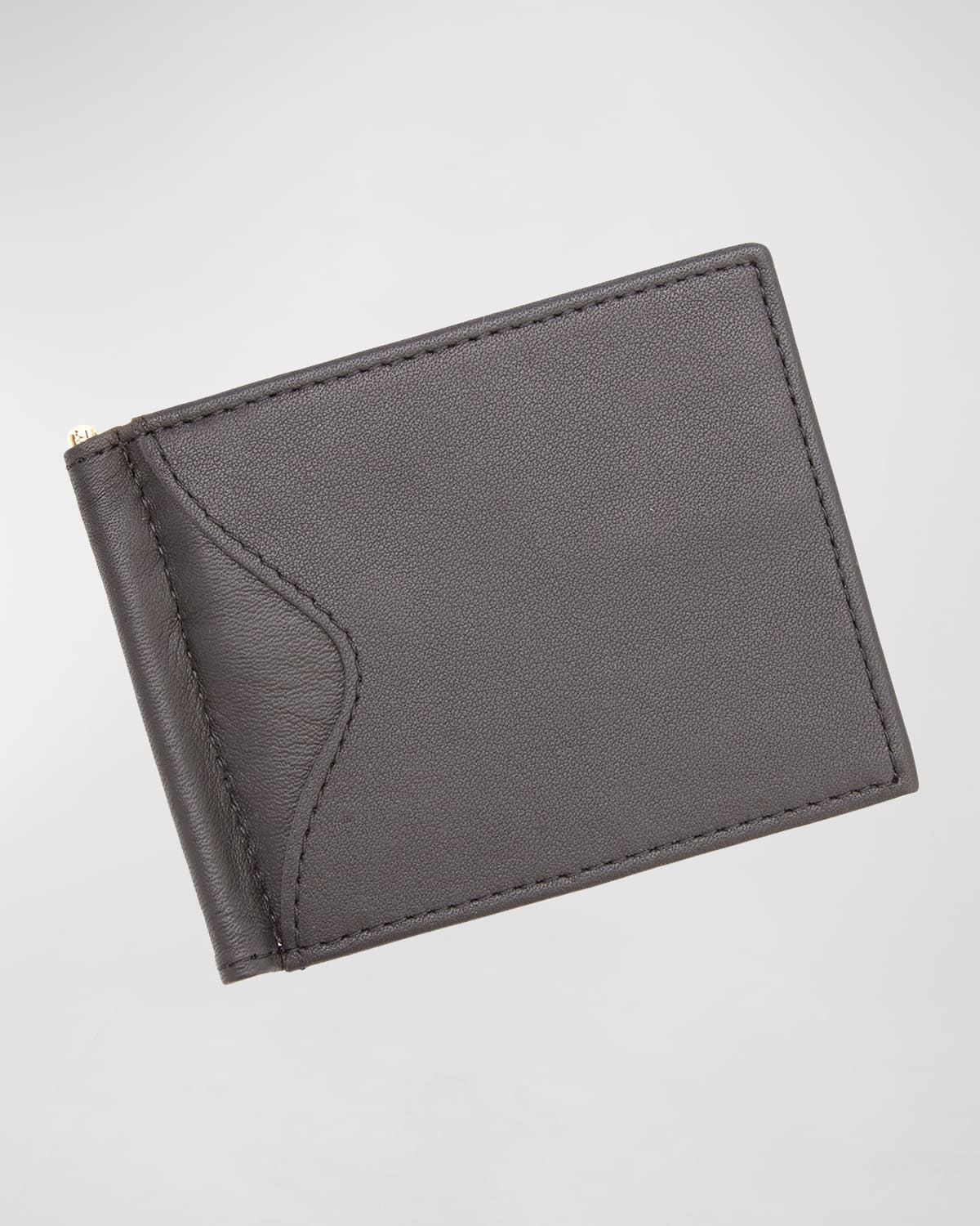 Personalized RFID-Blocking Leather Money Clip