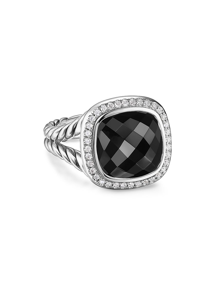 Women's Albion Ring in Sterling Silver - Black Onyx - Size 7