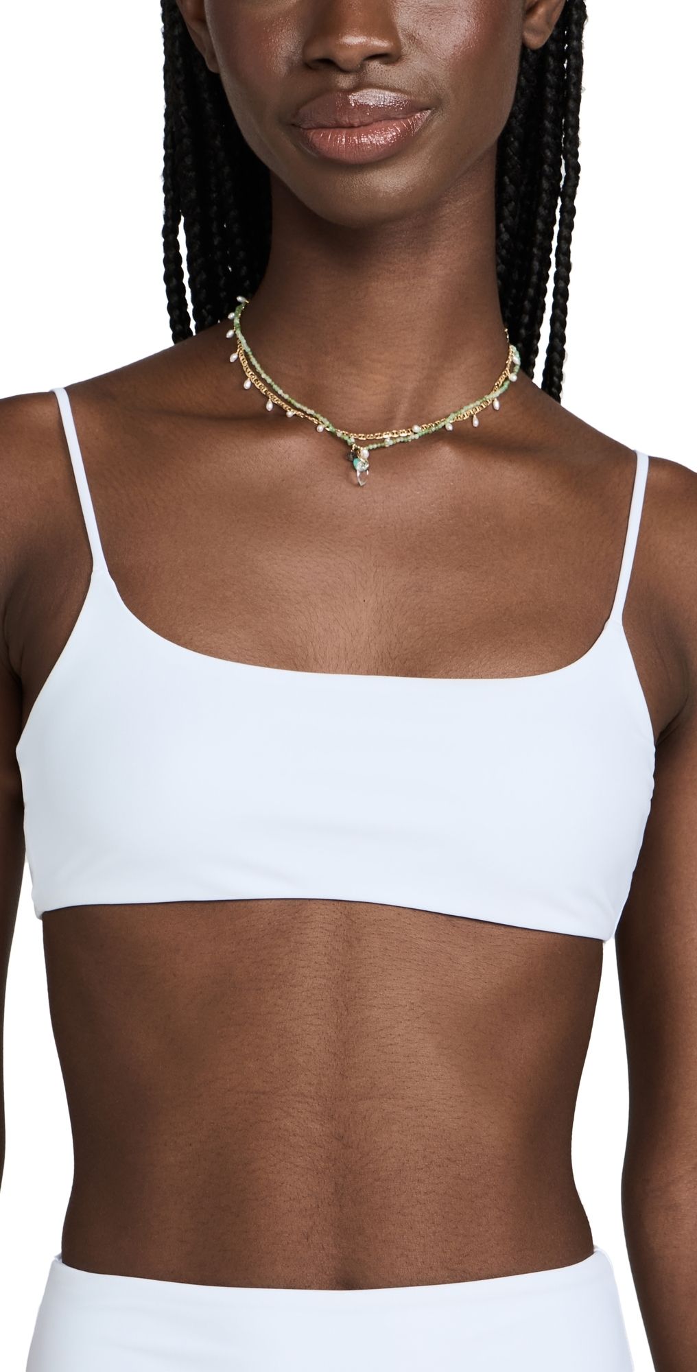JADE Swim Muse Scoop Bikini Top White S