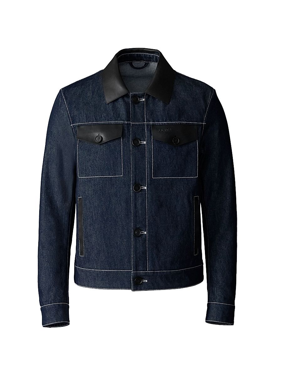 Men's Nash Denim Trucker Jacket - Denim - Size 46