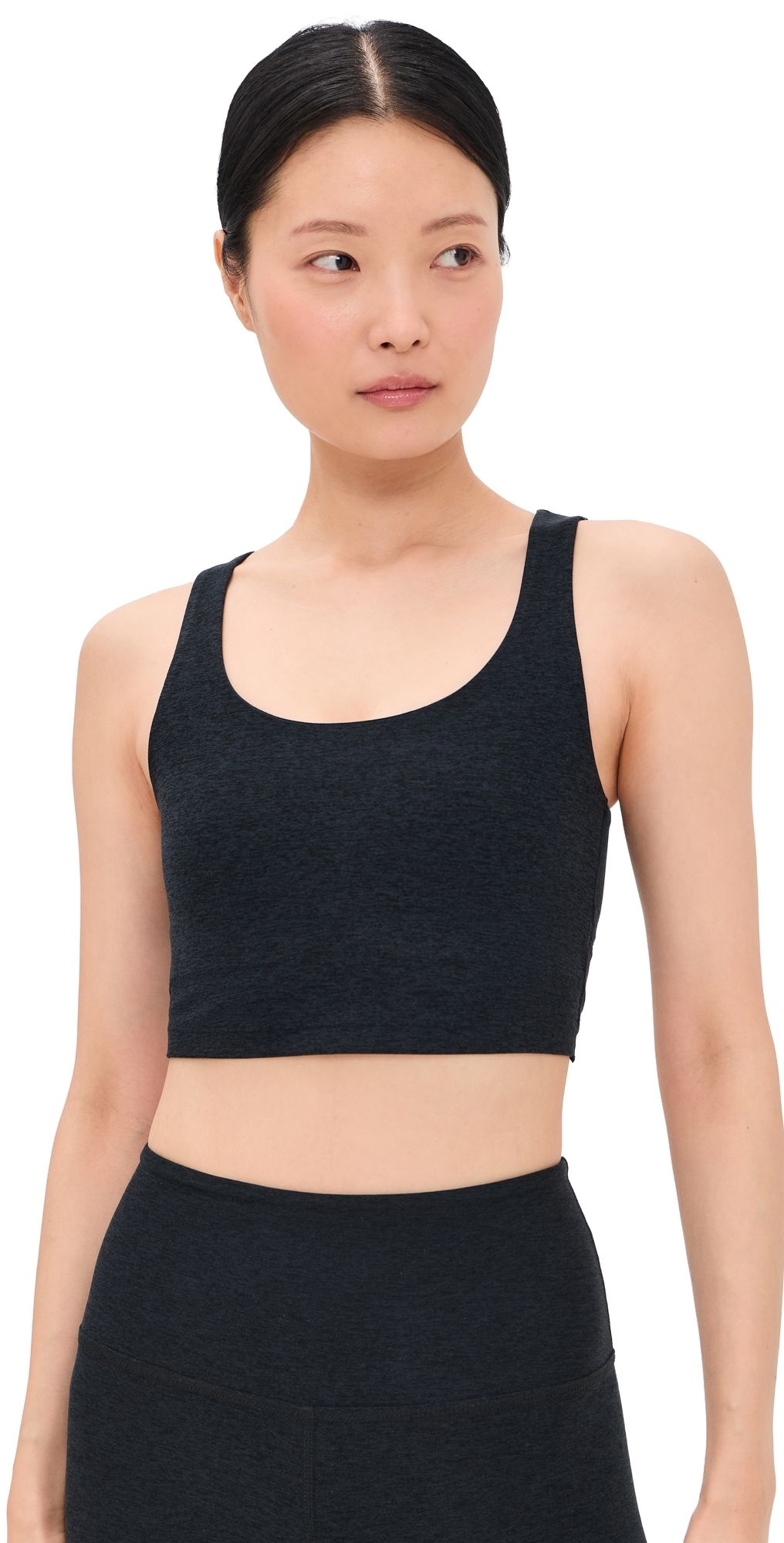 Beyond Yoga Spacedye Twister Cropped Tank Darkest Night S