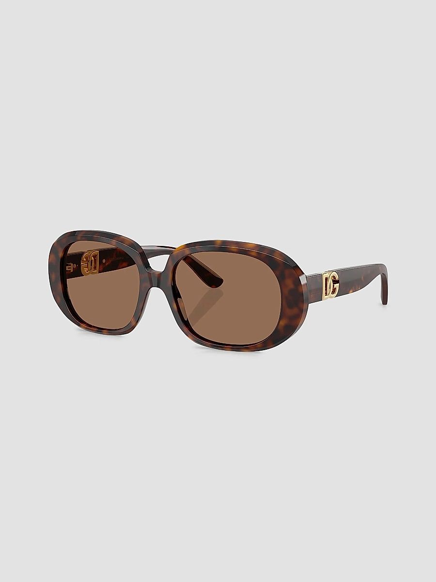Dolce & Gabbana Women's 56MM Oval Sunglasses - Brown Havana