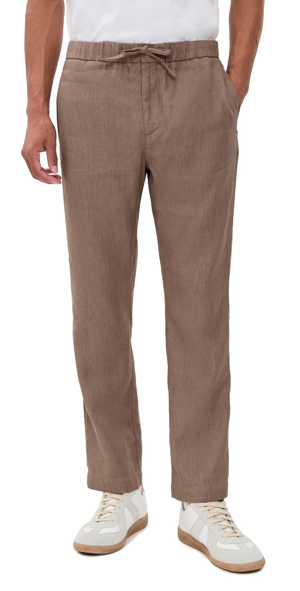 Frescobol Carioca Oscar Linen Chinos Khaki 32