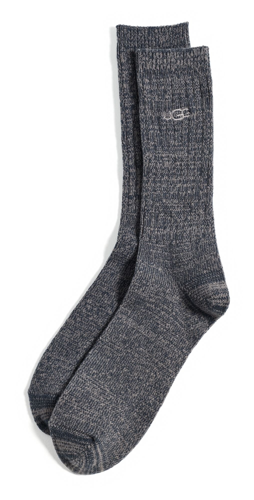 UGG Trey Rib Knit Crew Socks Navy One Size