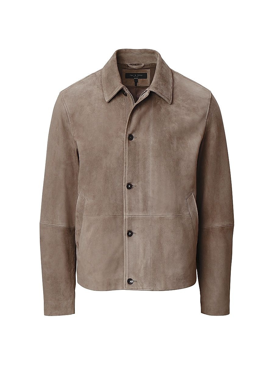 Men's Dustin Suede Jacket - Grey - Size XL