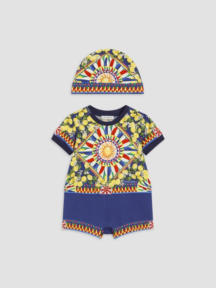 Dolce & Gabbana Boy's Baby Boy's Beanie & Romper Set - Carretto - Size 18 Months