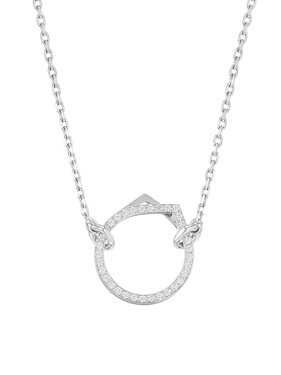 Women's Antifer 18K White Gold & 0.2 TCW Diamond Pendant Necklace - White Gold