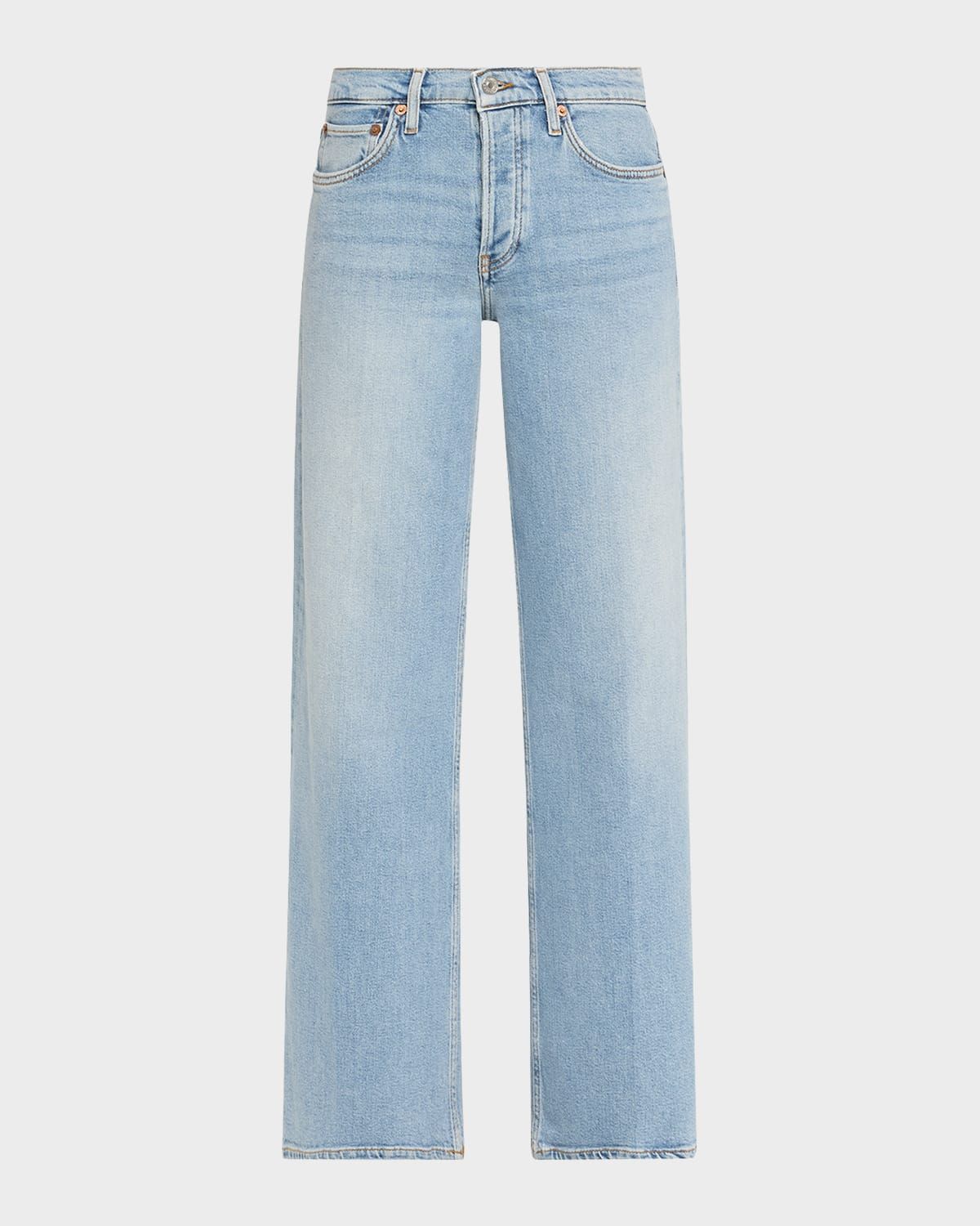 Mid-Rise Wide-Leg Jeans